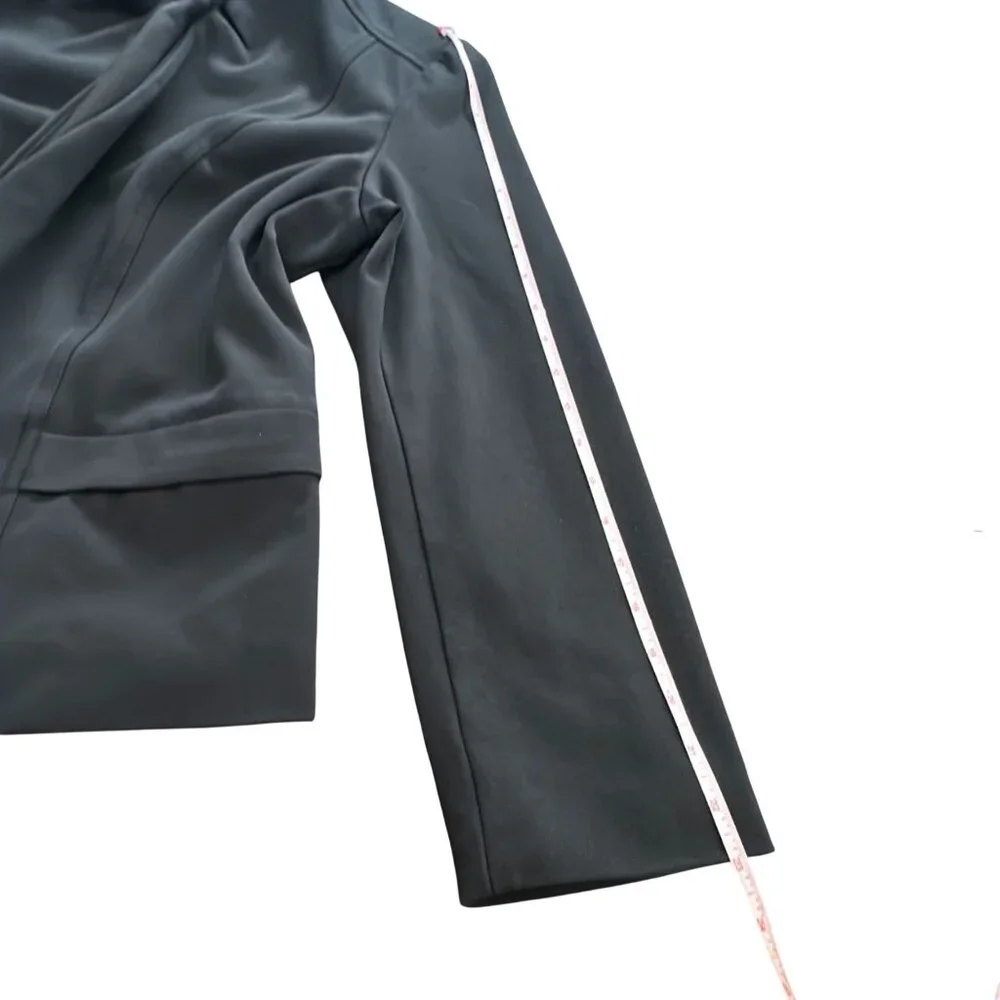 Chico's Blazer Chico's Womens Size XL 3 Black Solid Long Sleeve Jacket